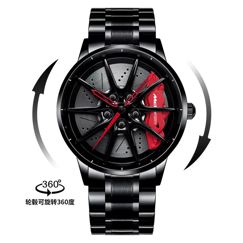 Luxury Sport Car Wheel Watch for Men Top Brand AMG Wheel Rim Dial 3D Fashion Men'S Watch Waterproof Men Watch Relogio Masculino