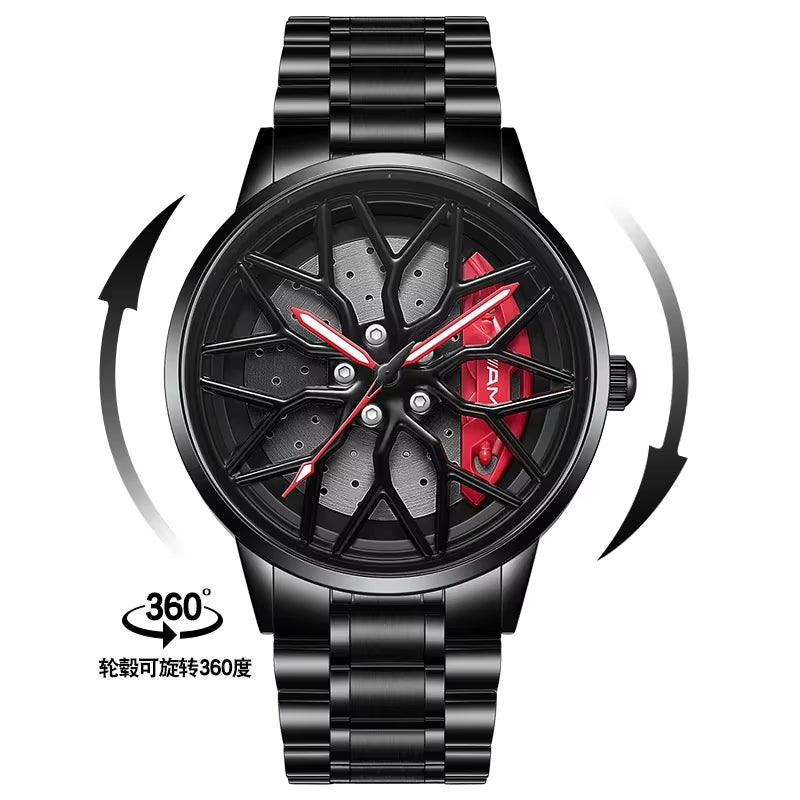 Luxury Sport Car Wheel Watch for Men Top Brand AMG Wheel Rim Dial 3D Fashion Men'S Watch Waterproof Men Watch Relogio Masculino