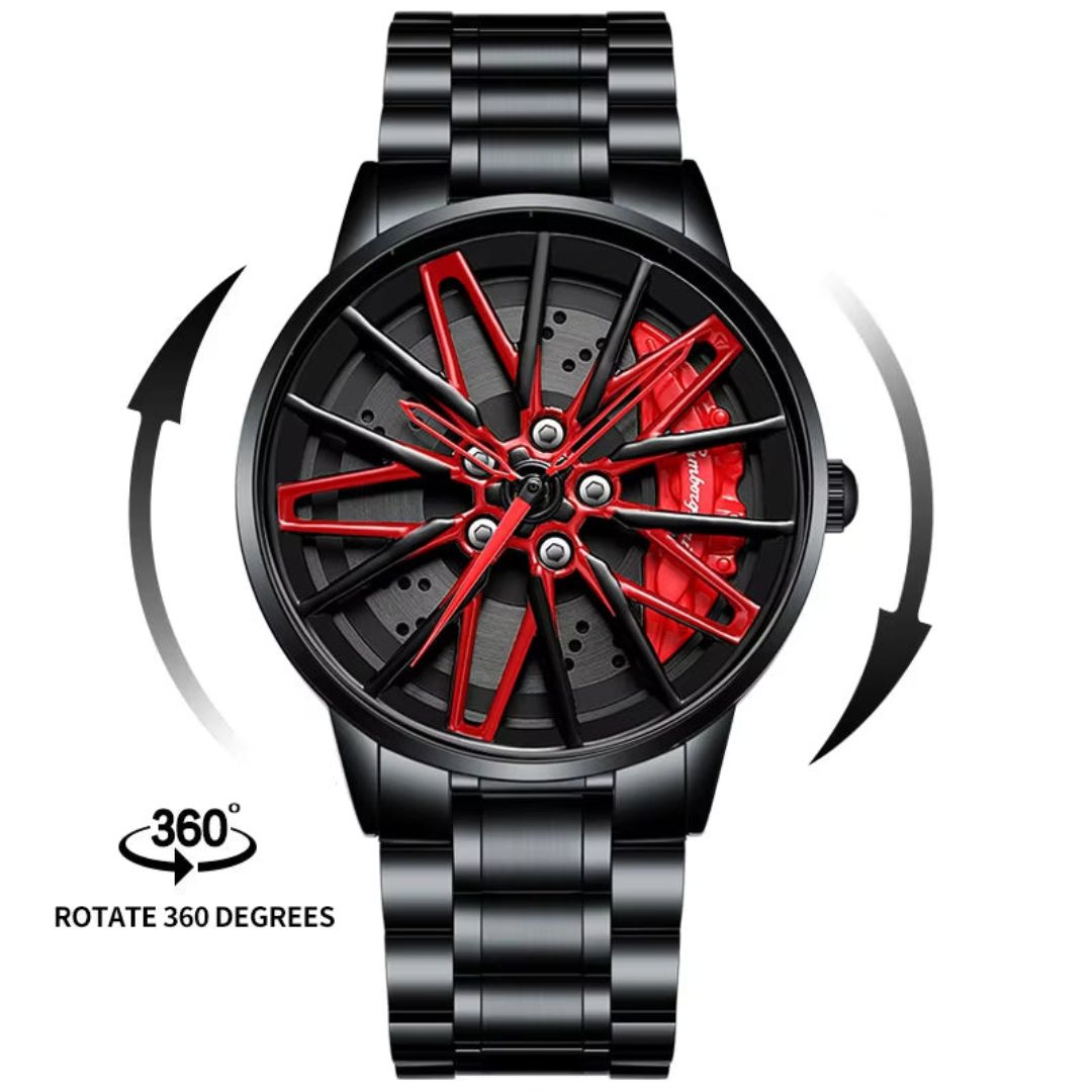 Luxury Sport Car Wheel Watch for Men Top Brand AMG Wheel Rim Dial 3D Fashion Men'S Watch Waterproof Men Watch Relogio Masculino