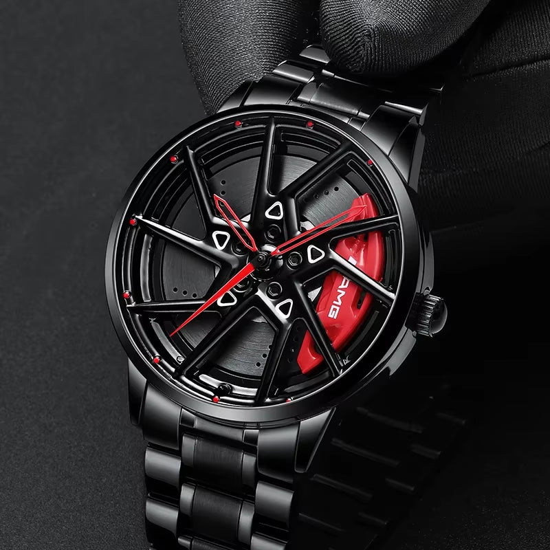 Luxury Sport Car Wheel Watch for Men Top Brand AMG Wheel Rim Dial 3D Fashion Men'S Watch Waterproof Men Watch Relogio Masculino